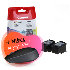 Komplet kartuš Canon PG-510 + CL-511, original + brezžična miška po SUPER ceni