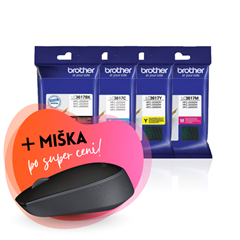 Komplet kartuš Brother LC3617 (BK/C/M/Y), original + brezžična miška po SUPER ceni