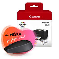 Komplet kartuš Canon PGI-1500XL (BK/C/M/Y), original + brezžična miška po SUPER ceni