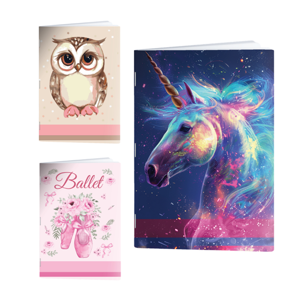 Zvezek A4 ABC123, Dekleta 2, visoki karo, 52 listov, sortirano