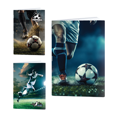 Zvezek A4 Rucksack Only, Nogomet3, črte z 9 mm robom, 52 listov, sortirano