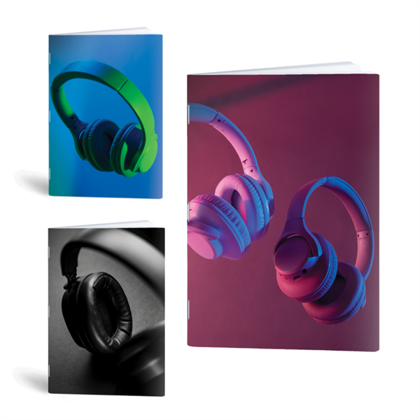 Zvezek A4 Rucksack Only, Slušalke, črte z 9 mm robom, 52 listov, sortirano