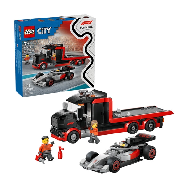 LEGO City: Razstavni tovornjak F1 z dirkalnikom Audi F1