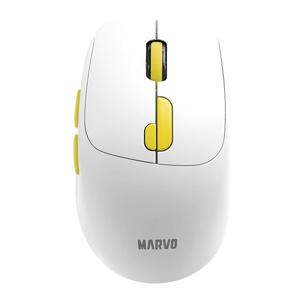 Miška Marvo M809W, brezžična, bela