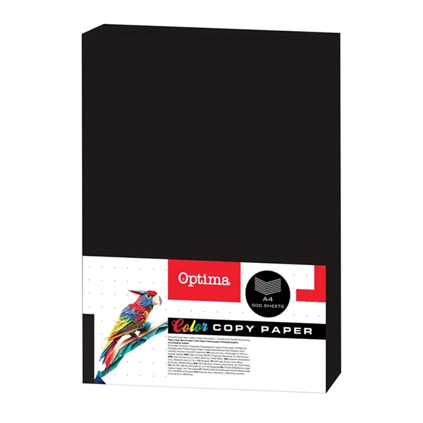 Barvni fotokopirni papir Optima A4, črna, 500 listov