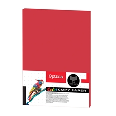 Barvni fotokopirni papir Optima A4, rdeča, 100 listov