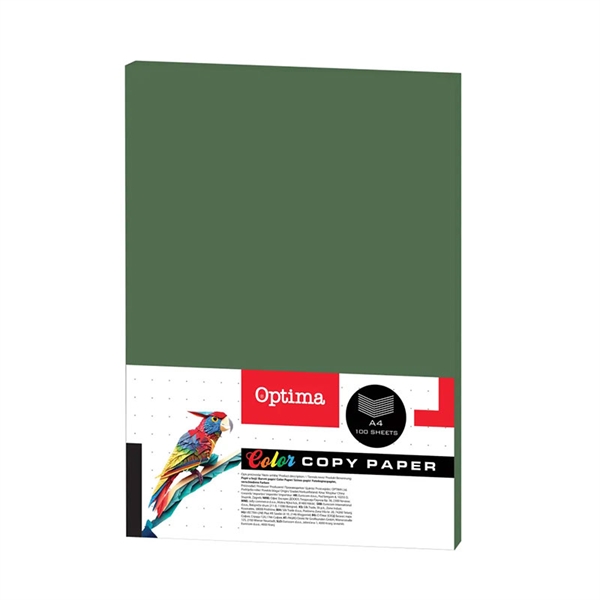 Barvni fotokopirni papir Optima A4, temno zelena, 100 listov