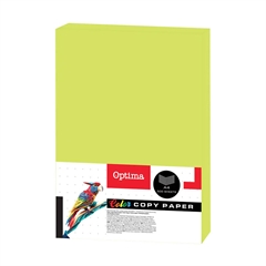Barvni fotokopirni papir Optima A4, fluorescentno zelena, 500 listov