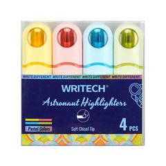 Marker Writech Astronaut Pastel, 4 kosi