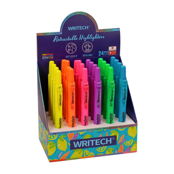 Marker Writech Fluo Click, celotno stojalo 24/1