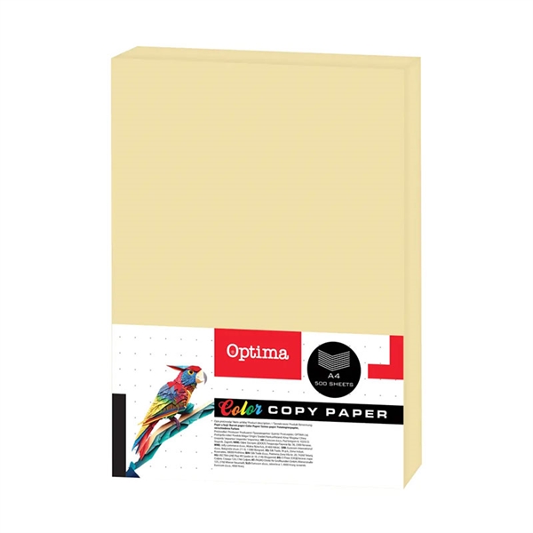 Barvni fotokopirni papir Optima A4, rumena, 500 listov