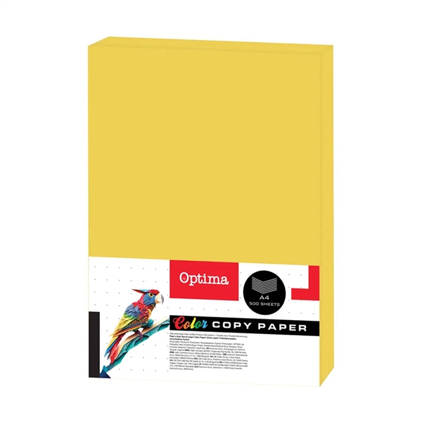 Barvni fotokopirni papir Optima A4, limona, 500 listov