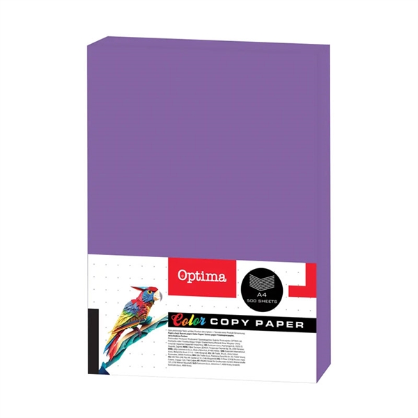 Barvni fotokopirni papir Optima A4, vijolična taro, 500 listov