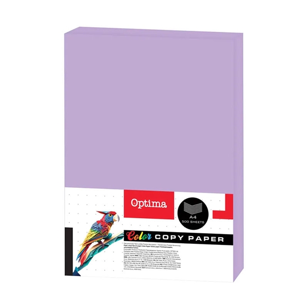 Barvni fotokopirni papir Optima A4, sivka, 500 listov