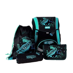 Šolska torba ABC123 Ergo Premium Panter (4-delni set)