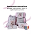 Šolska torba ABC123 Ergo Premium Muca (4-delni set)