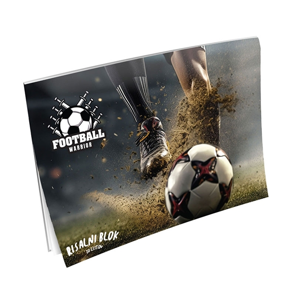 Risalni blok A3, 20 listni, football warrior