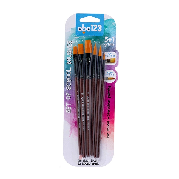 Set čopičev ABC123, 5 + 1 gratis
