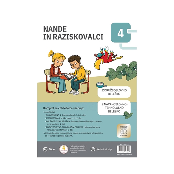 NANDE IN RAZISKOVALCI 4, komplet (SLO., MAT, NARAV. IN DRUŽ. K)