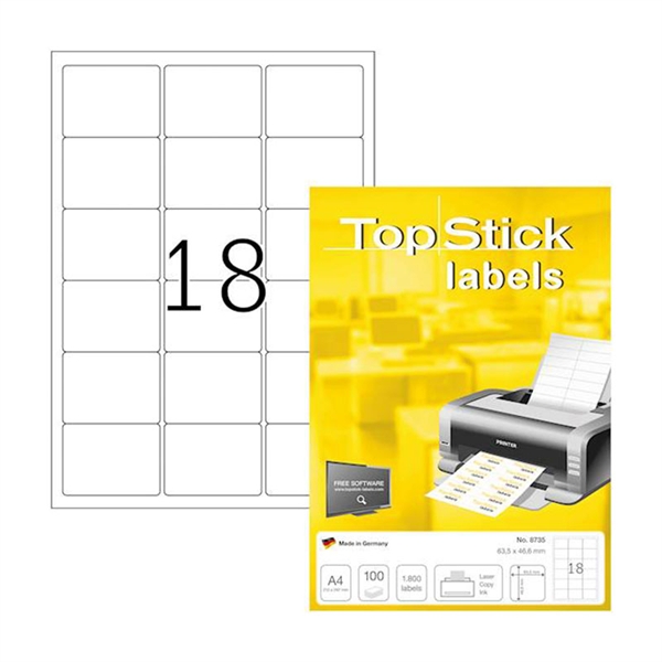 Samolepilne etikete Herma TopStick, (63,5 x 46,6 mm), 100 kosov