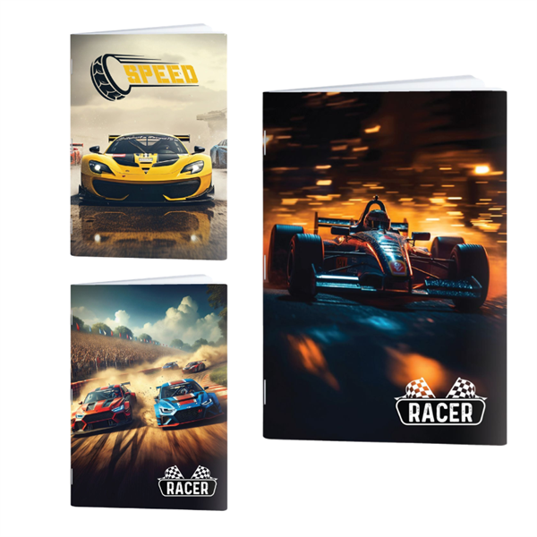 Zvezek A4 Rucksack Only, Hitrost1, črte z 9 mm robom, 52 listov, sortirano