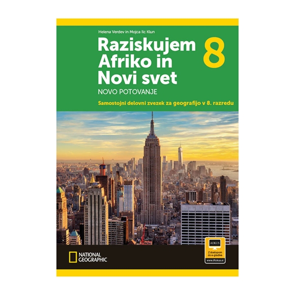 RAZISKUJEM AFRIKO IN NOVI SVET 8, NOVO POTOVANJE, samostojni delovni zvezek za geografijo