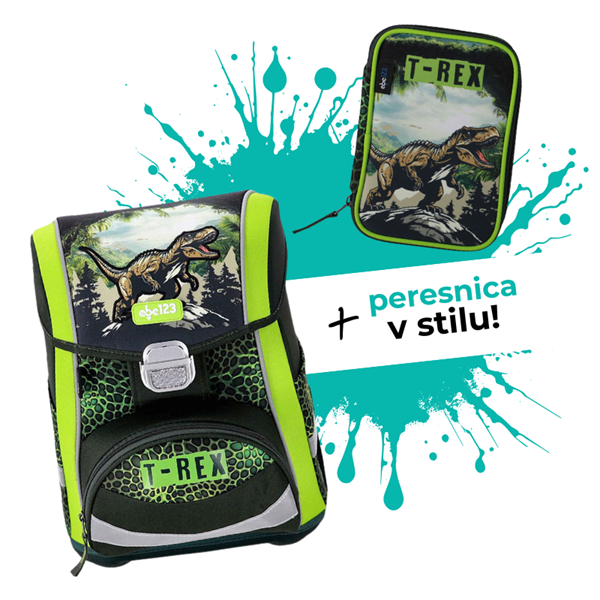 Komplet ABC123 Classy Dino: torba + peresnica