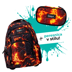 Komplet Rucksack Only Lava Storm: nahrbtnik na kolesih + peresnica
