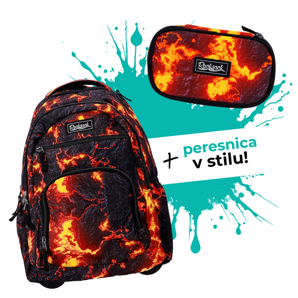Komplet Rucksack Only Lava Storm: nahrbtnik na kolesih + peresnica