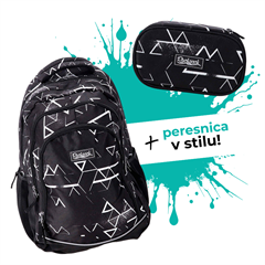 Komplet Rucksack Only Black Lines: nahrbtnik + peresnica