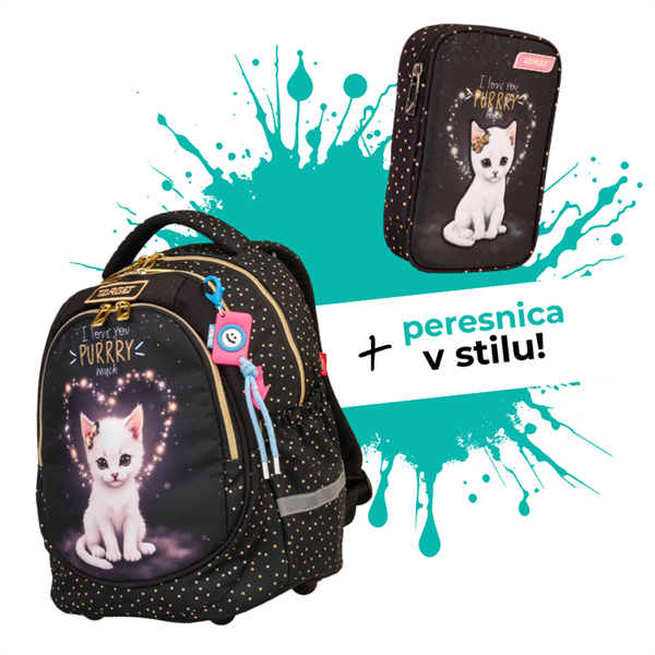 Komplet Target Glam Kitten: nahrbtnik + peresnica