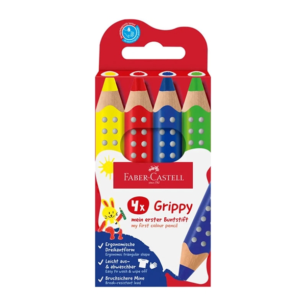 Barvice Faber-Castell Grippy, 4 kosi