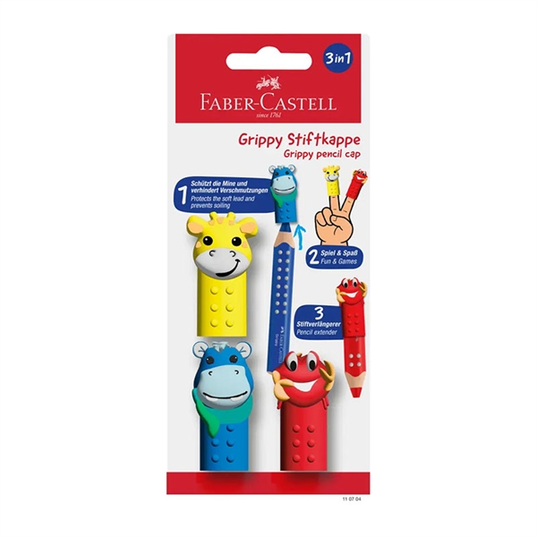 Pokrovček Faber-Castell Grippy Hello, 3 kosi
