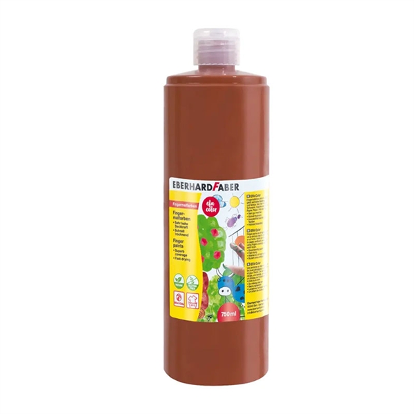 Prstna barva Eberhard Faber, rjava, 740 ml
