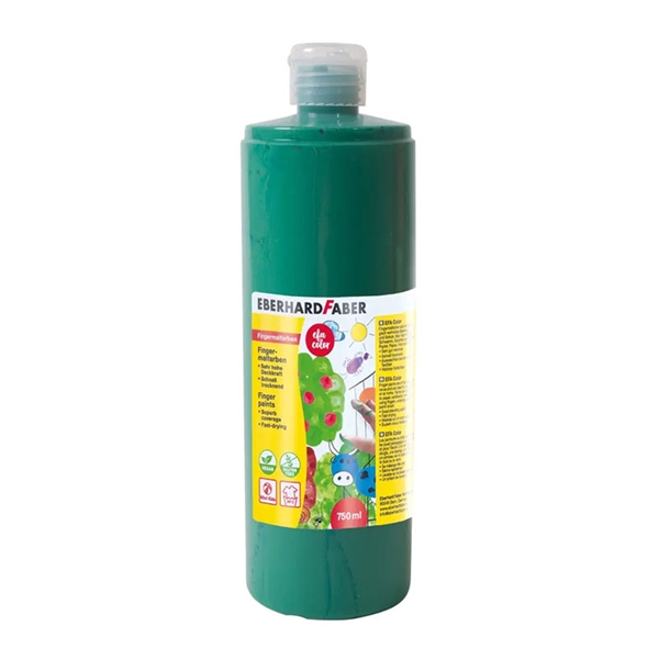 Prstna barva Eberhard Faber, zelena, 740 ml