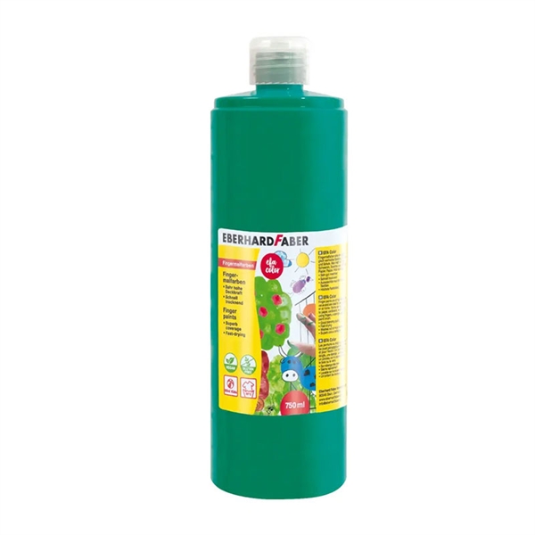 Prstna barva Eberhard Faber, svetlo zelena, 740 ml