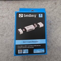 Odprta embalaža: Čitalec kartic Sandberg, USB-C+USB-A in micro USB