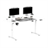 Električna dvižna miza UltraDesk Highlander XXL, bela