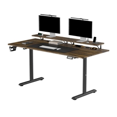 Električna dvižna miza UltraDesk Highlander XXL, rjava