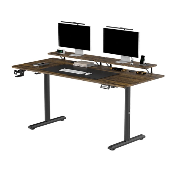 Električna dvižna miza UltraDesk Highlander XXL, rjava