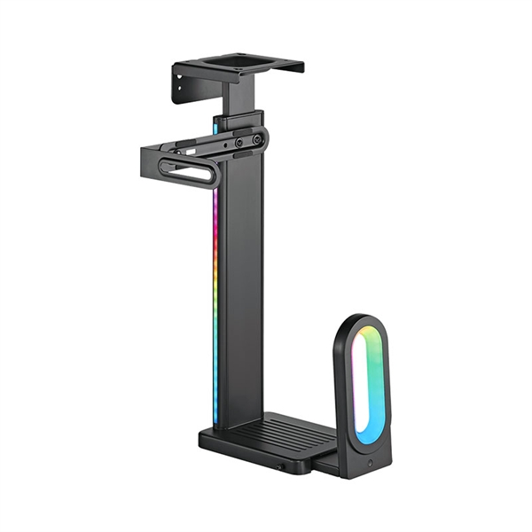 Držalo za računalnik pod mizo Ultradesk FLANK, RGB osvetlitev