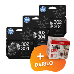 Komplet kartuš HP N9K06AE nr.304 (črna), original, 3 kosi + DARILO GRATIS