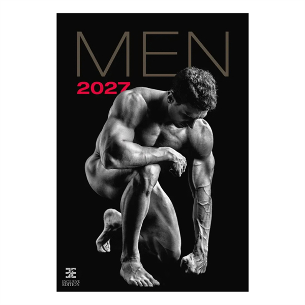 Stenski koledar 2027, Moški, črno-bel