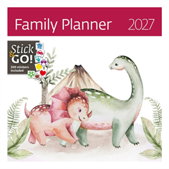 Stenski koledar – družinski planer 2027, z nalepkami