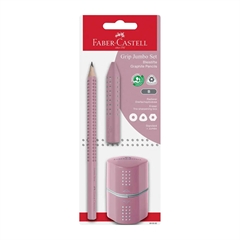 Set Faber-Castell Grip Jumbo (3-delni), roza