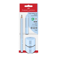 Set Faber-Castell Grip Jumbo (3-delni), sky blue