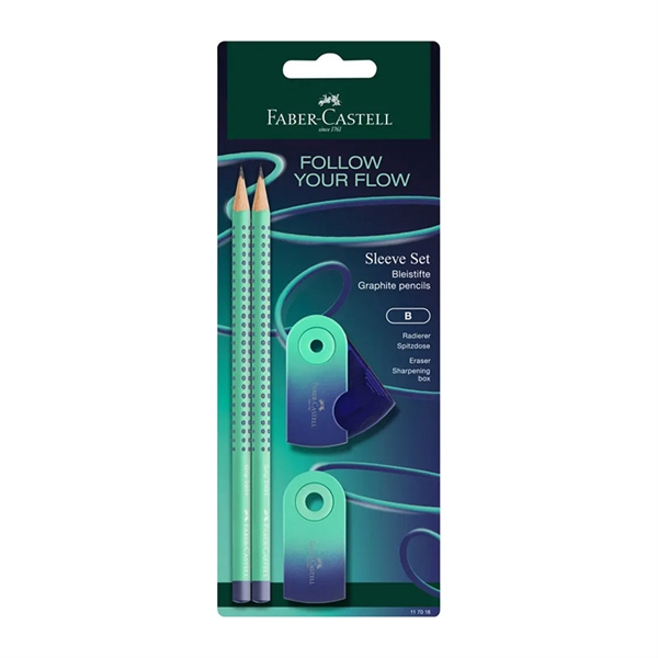 Set Faber-Castell Grip Sleeve Bluzzing Blue (4-delni)