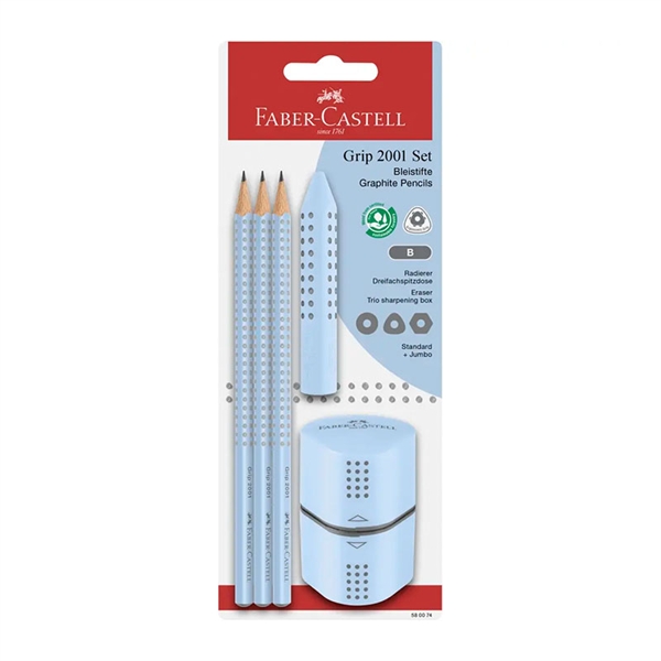 Set Faber-Castell Grip Sleeve (5-delni), sky blue