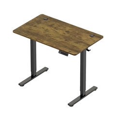 Električna dvižna miza VonHaus z USB-C polnjenjem (100 x 60 cm), orehov les, črno podnožje