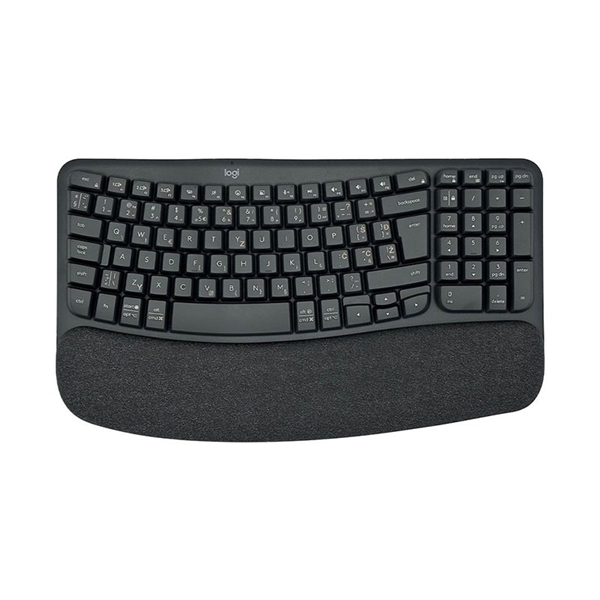 Tipkovnica Logitech Wave Keys, SLO gravura, brezžična, grafitna